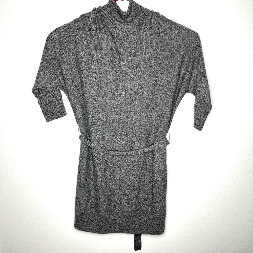 GAP Gray Merino Wool Sweater Dress Mock Neck Long Sleeve Preppy Academia Office